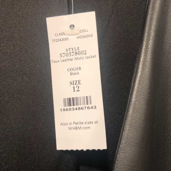 WHBM Faux Leather Moto Jacket - Picture 6 of 10